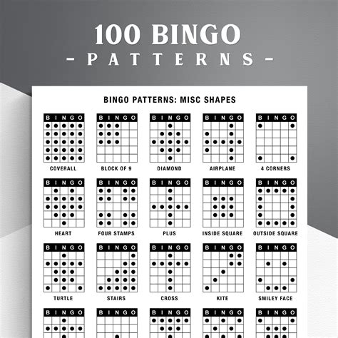 common bingo patterns|Most Famous Types of Bingo Patterns .